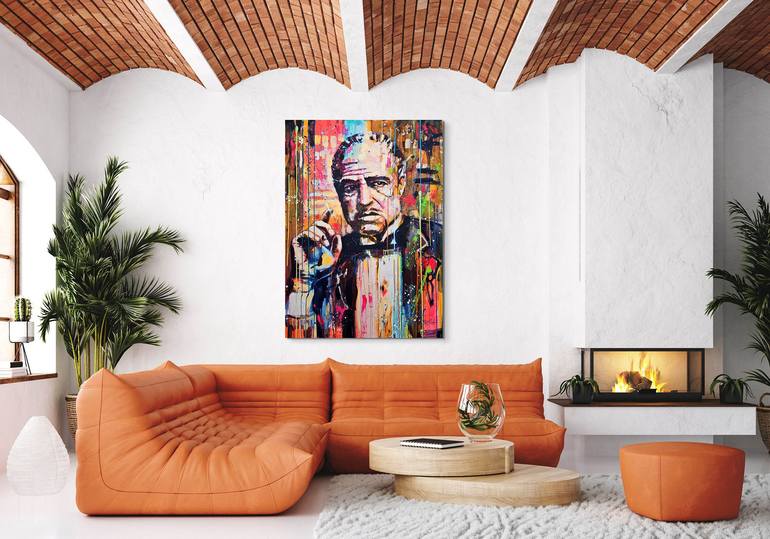 Original Abstract Pop Culture/Celebrity Painting by Marta Zawadzka