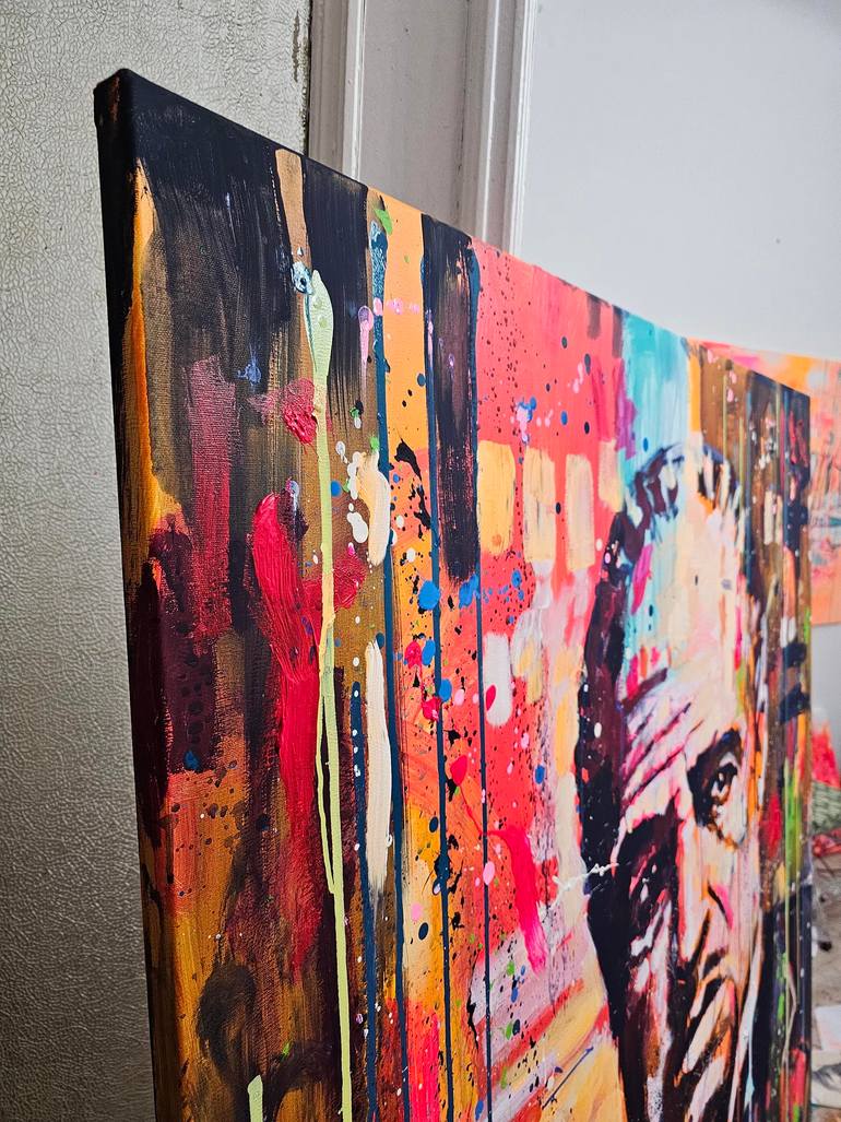 Original Abstract Pop Culture/Celebrity Painting by Marta Zawadzka