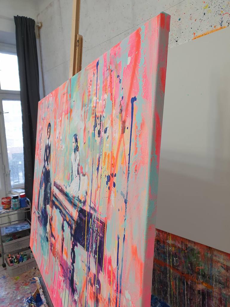 Original Abstract Cinema Painting by Marta Zawadzka