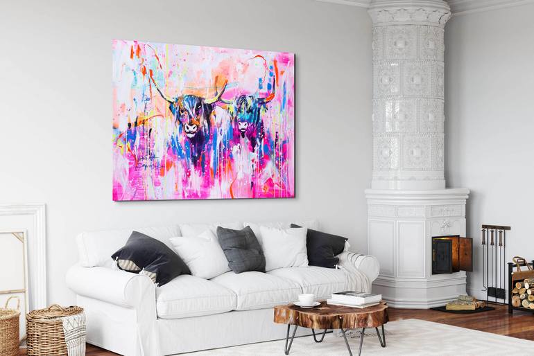 Original Abstract Animal Painting by Marta Zawadzka