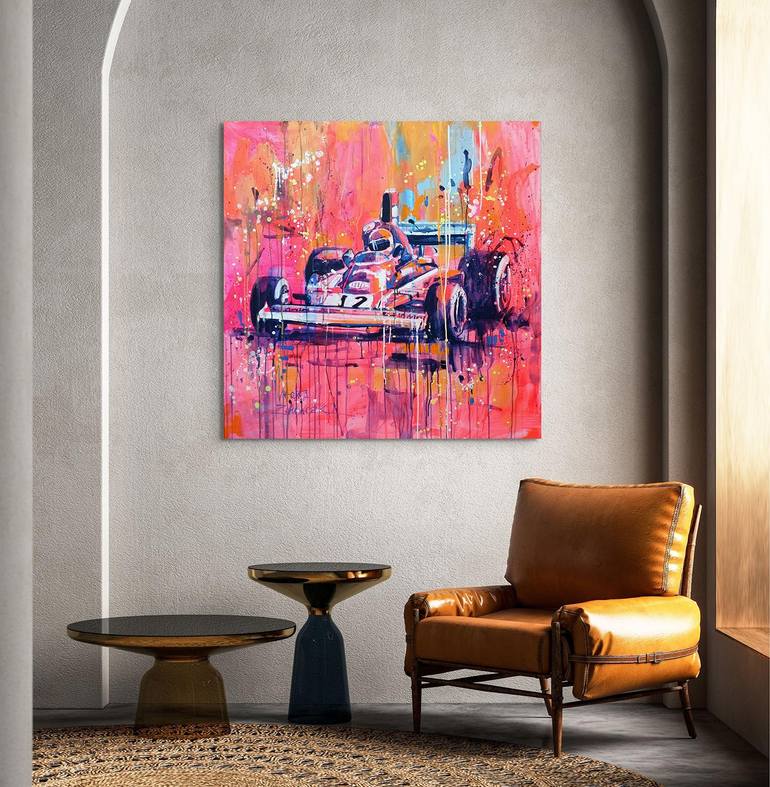 Original Abstract Car Painting by Marta Zawadzka