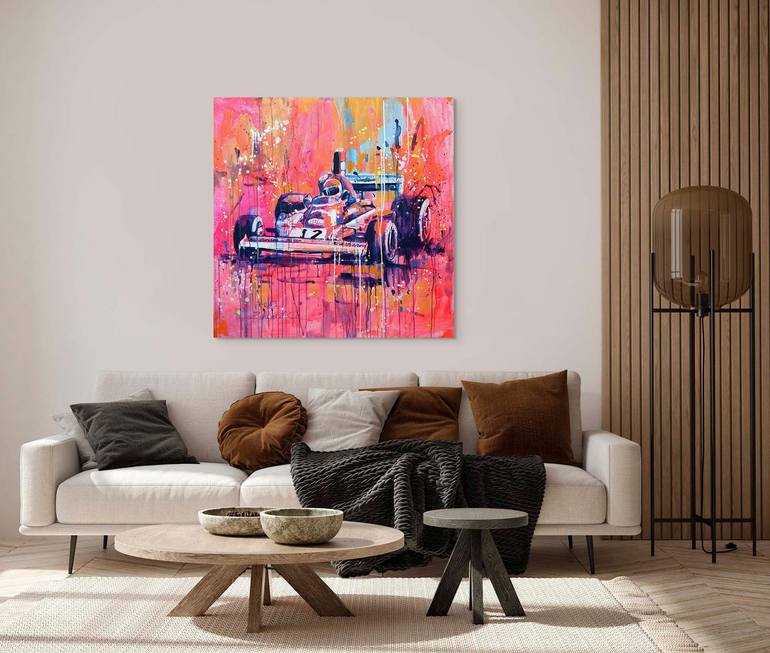 Original Abstract Car Painting by Marta Zawadzka