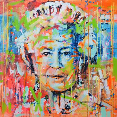 Original Abstract Pop Culture/Celebrity Paintings by Marta Zawadzka