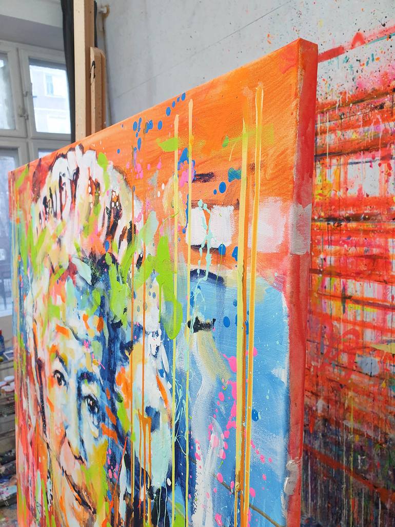 Original Abstract Pop Culture/Celebrity Painting by Marta Zawadzka