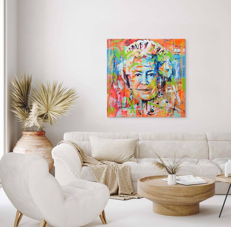 Original Abstract Pop Culture/Celebrity Painting by Marta Zawadzka