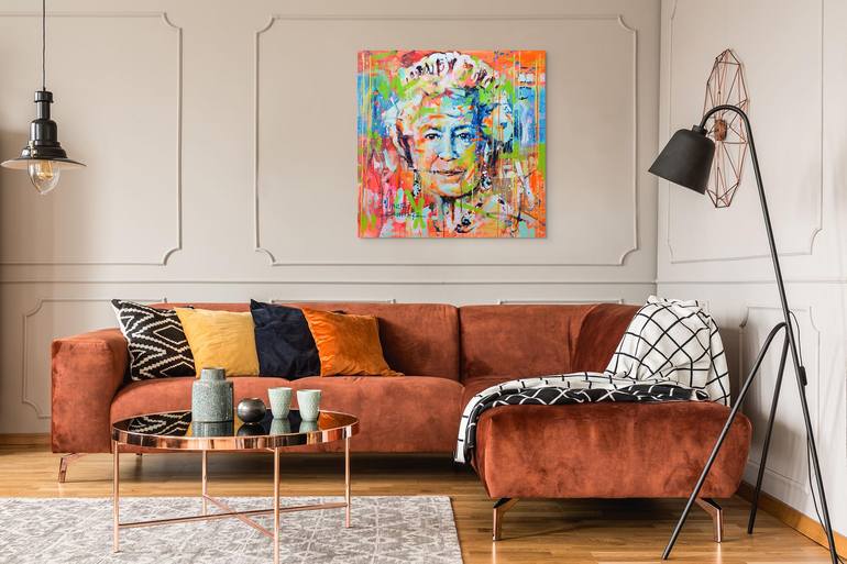 Original Abstract Pop Culture/Celebrity Painting by Marta Zawadzka