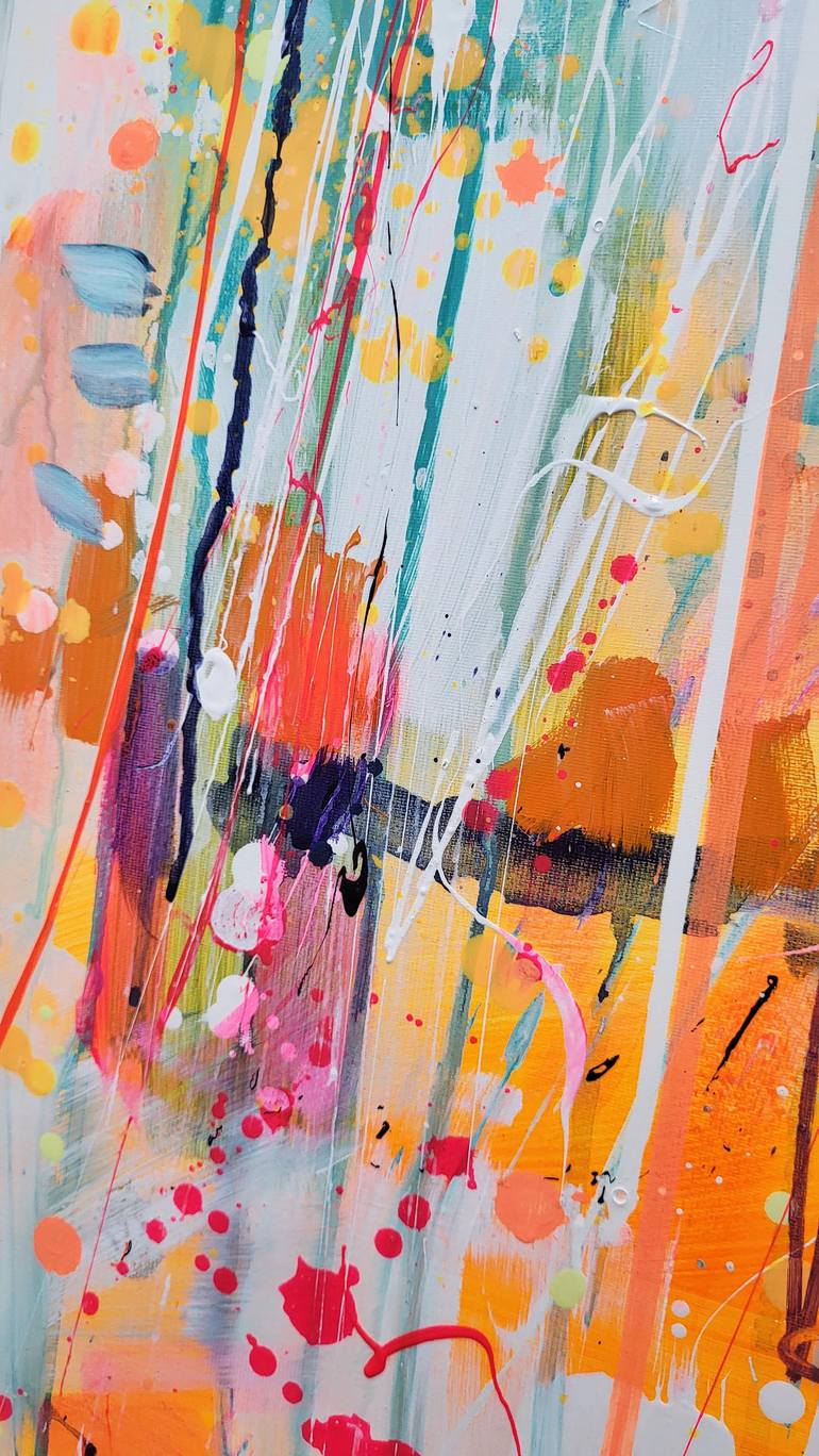 Original Abstract Beach Painting by Marta Zawadzka