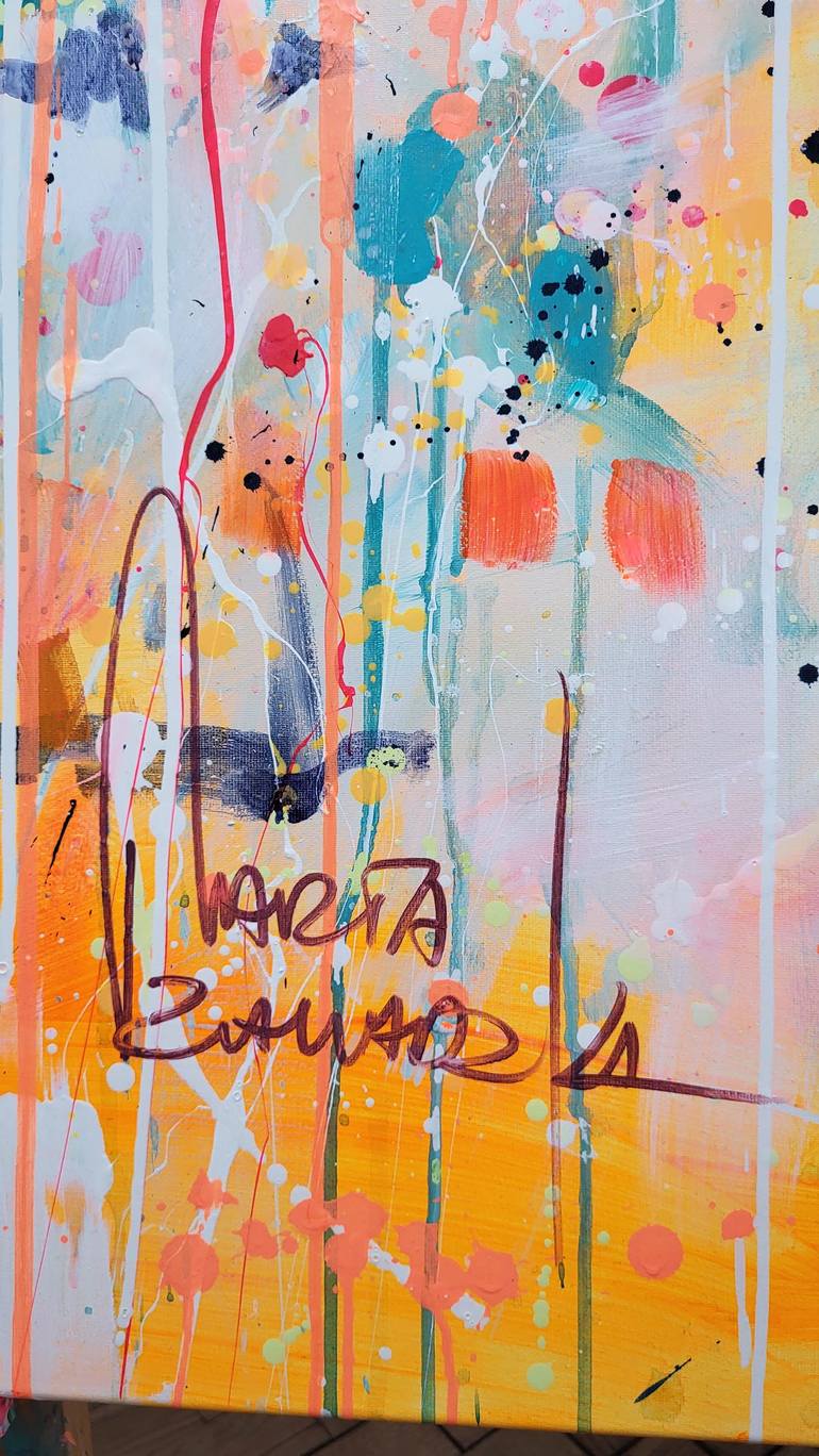 Original Abstract Beach Painting by Marta Zawadzka