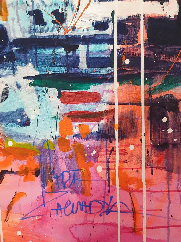 Original Abstract Car Painting by Marta Zawadzka