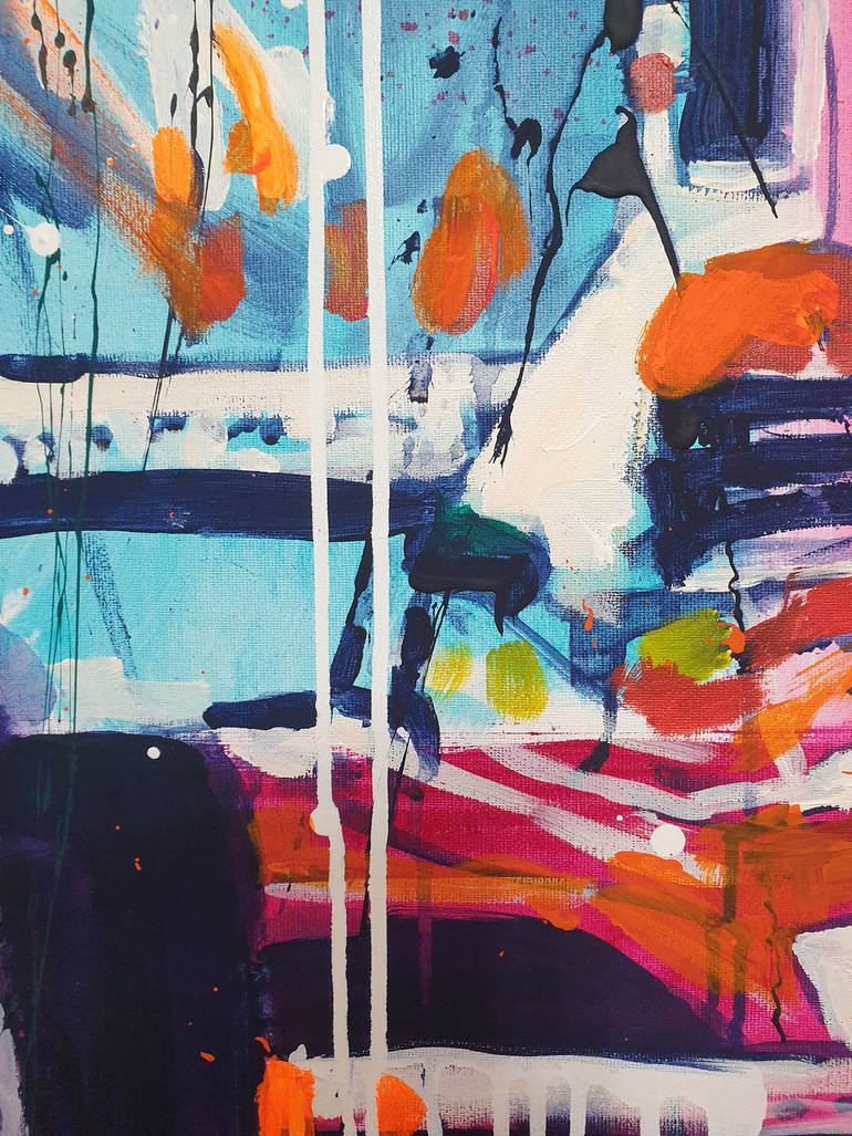 Original Abstract Car Painting by Marta Zawadzka