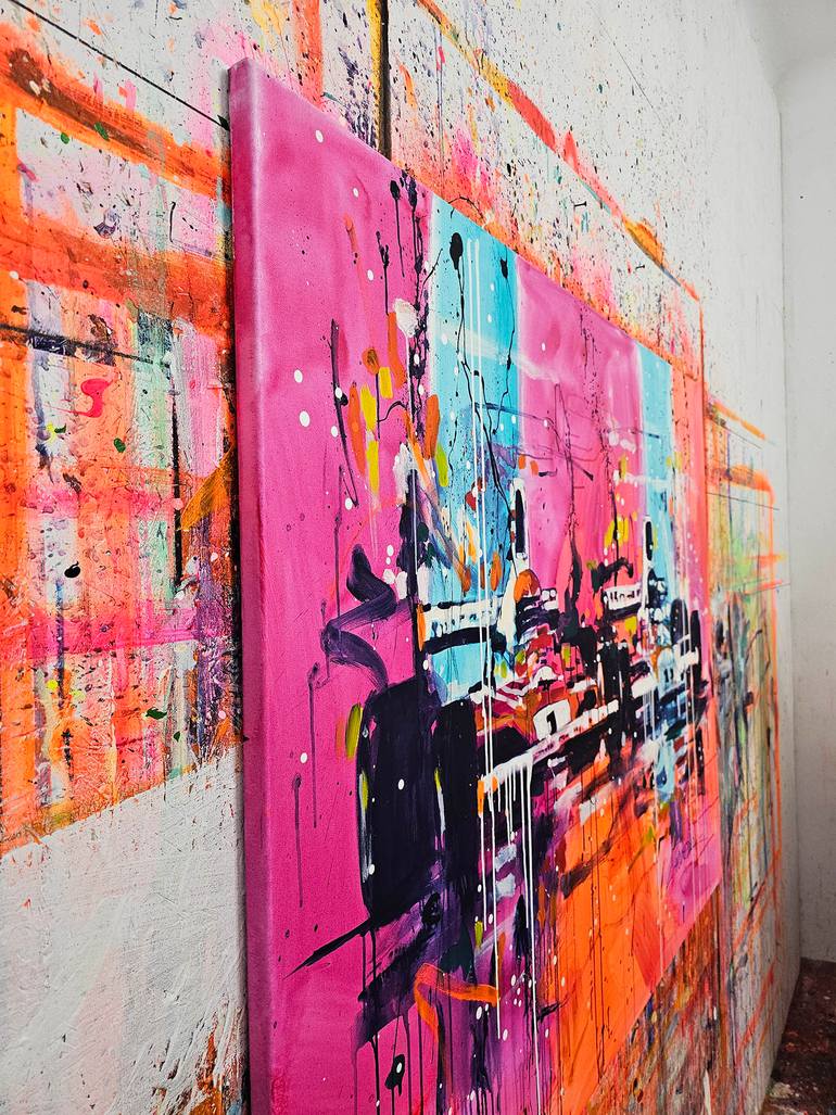 Original Abstract Car Painting by Marta Zawadzka