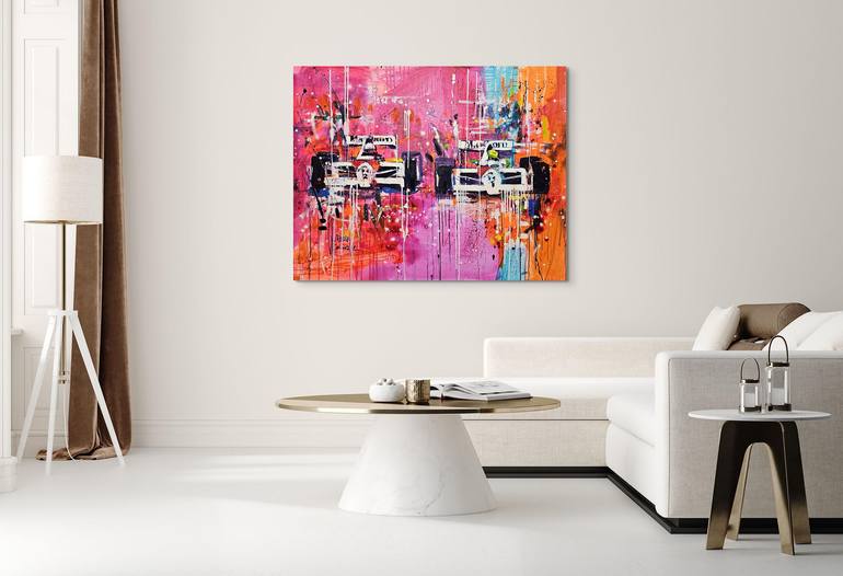 Original Abstract Car Painting by Marta Zawadzka