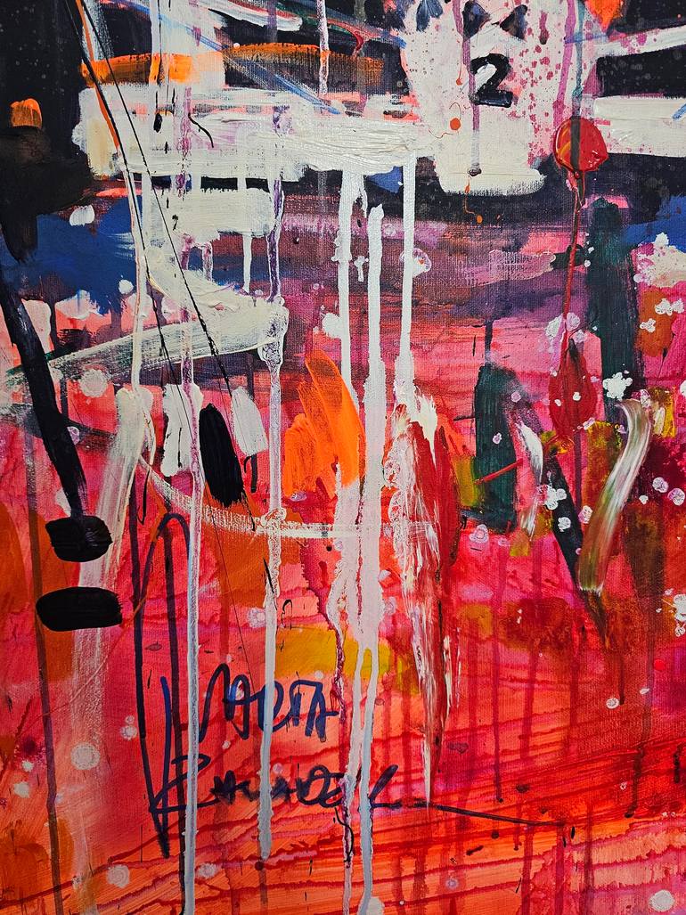 Original Abstract Car Painting by Marta Zawadzka