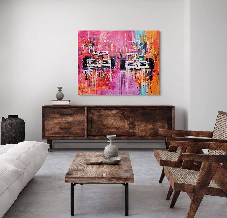 Original Abstract Car Painting by Marta Zawadzka