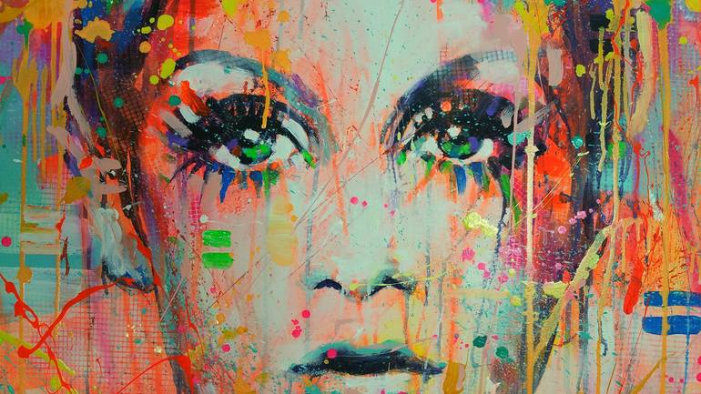 Original Pop Art Pop Culture/Celebrity Painting by Marta Zawadzka