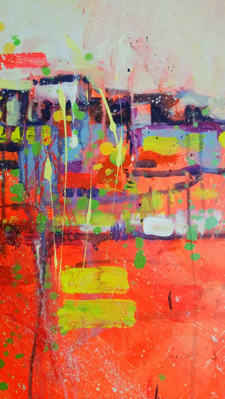 Original Impressionism Abstract Painting by Marta Zawadzka