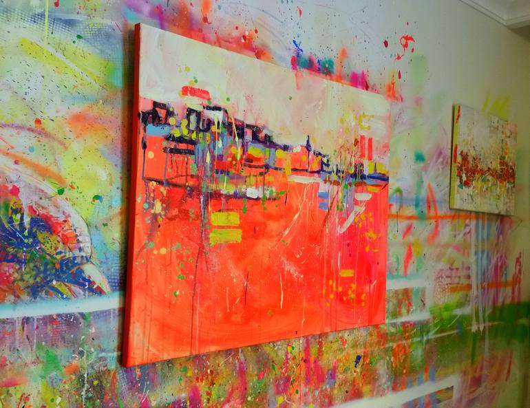 Original Impressionism Abstract Painting by Marta Zawadzka