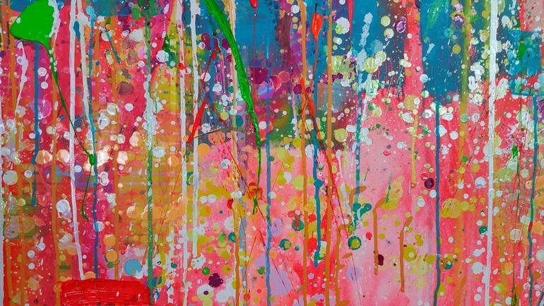 Original Impressionism Abstract Painting by Marta Zawadzka
