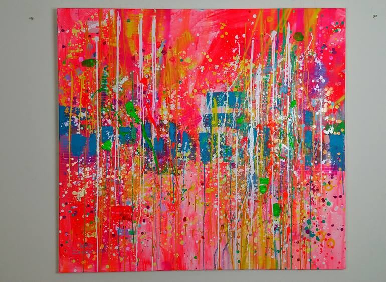 Original Impressionism Abstract Painting by Marta Zawadzka