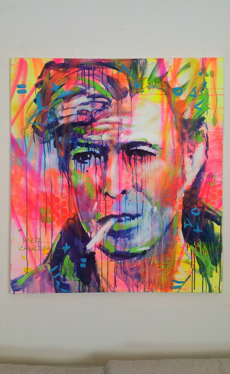 Original Pop Art Pop Culture/Celebrity Painting by Marta Zawadzka