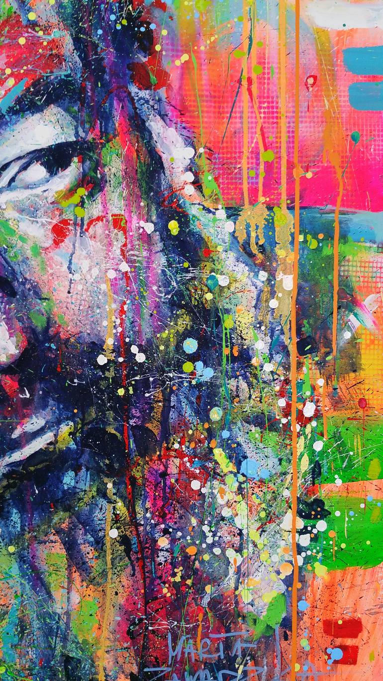 Original Impressionism Pop Culture/Celebrity Painting by Marta Zawadzka