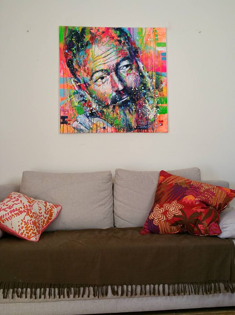Original Impressionism Pop Culture/Celebrity Painting by Marta Zawadzka