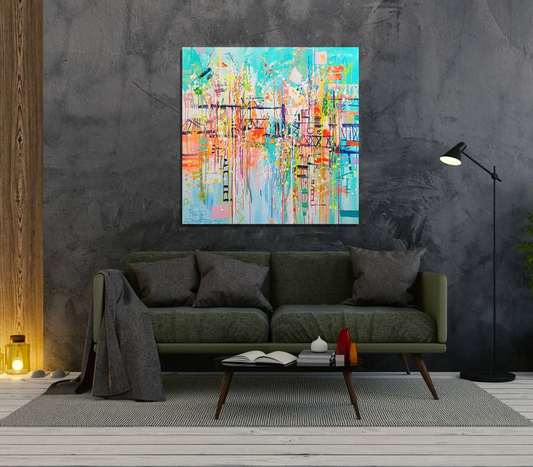 Original Modernism Abstract Painting by Marta Zawadzka