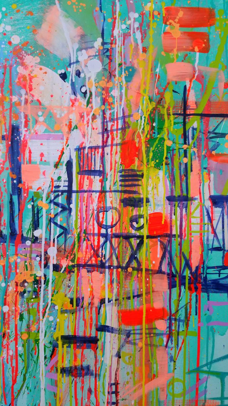 Original Modernism Abstract Painting by Marta Zawadzka