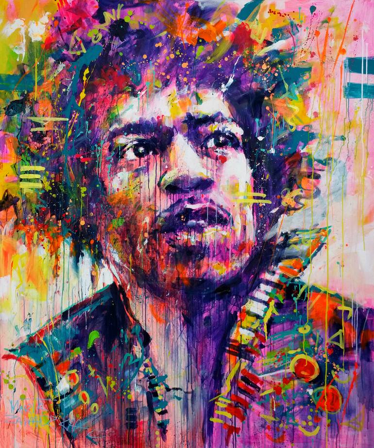 Jimi Painting by Marta Zawadzka | Saatchi Art