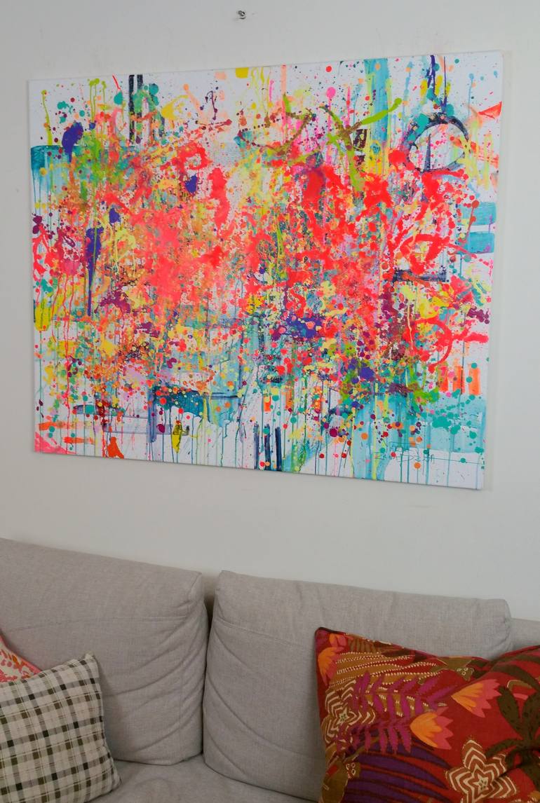 Original Pop Art Abstract Painting by Marta Zawadzka