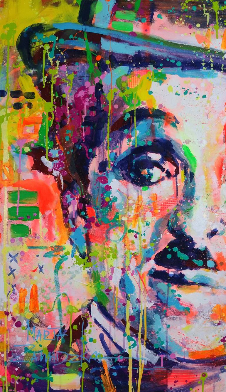 Original Figurative Pop Culture/Celebrity Painting by Marta Zawadzka