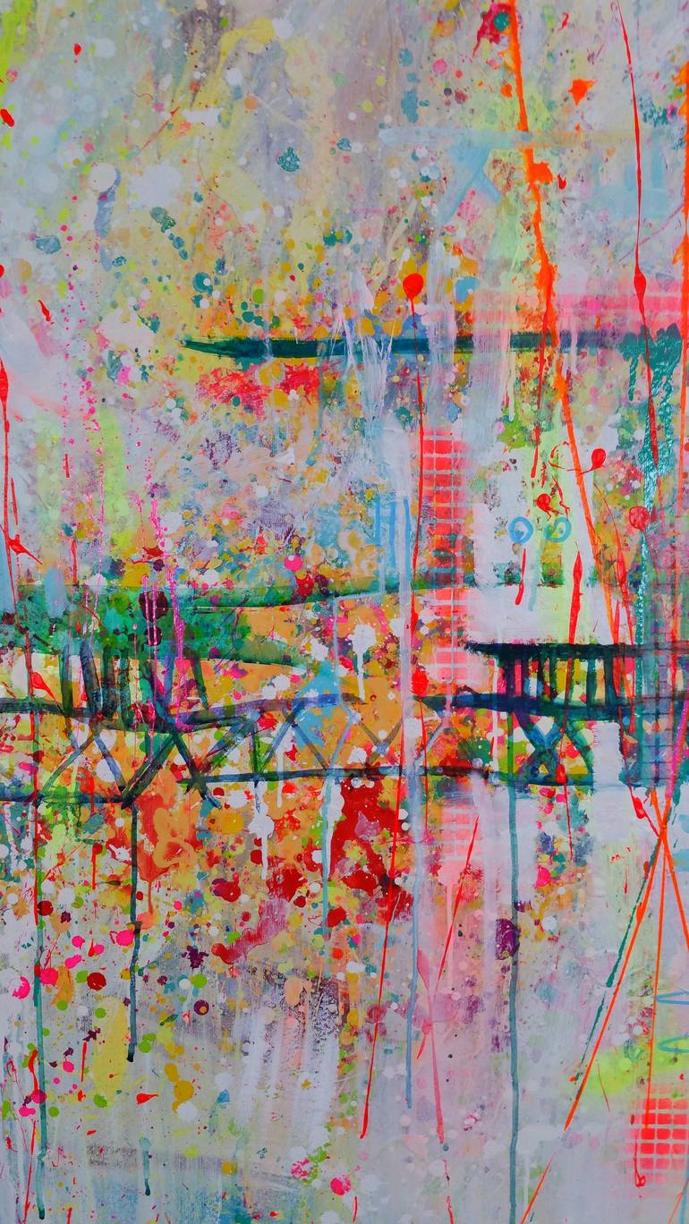 Original Abstract Architecture Painting by Marta Zawadzka