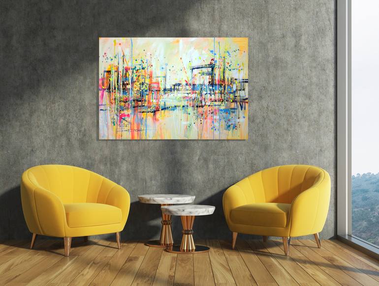 Original Pop Art Abstract Painting by Marta Zawadzka