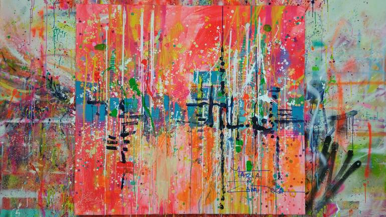 Original Pop Art Abstract Painting by Marta Zawadzka