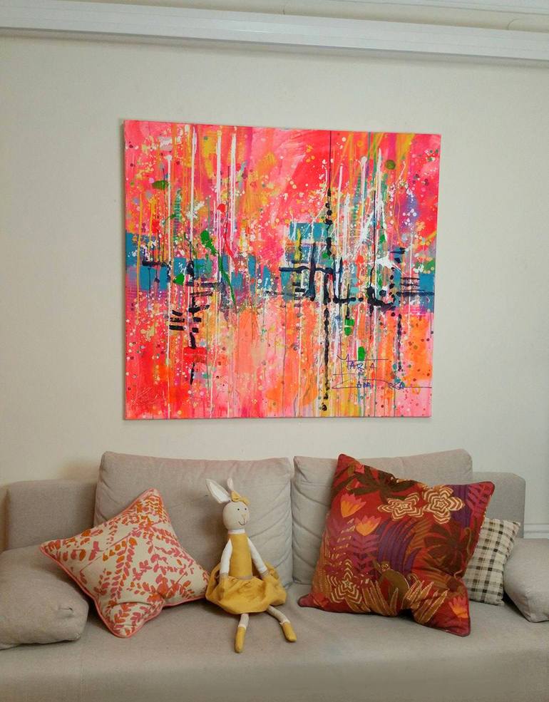 Original Pop Art Abstract Painting by Marta Zawadzka