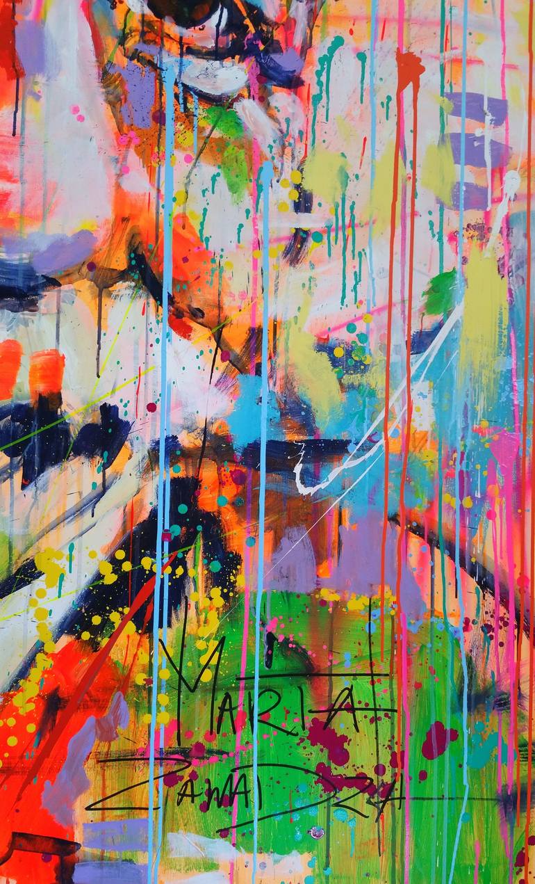 Original Abstract Pop Culture/Celebrity Painting by Marta Zawadzka