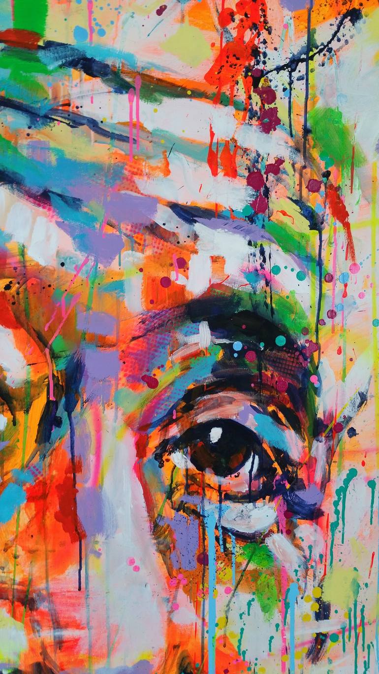 Original Abstract Pop Culture/Celebrity Painting by Marta Zawadzka