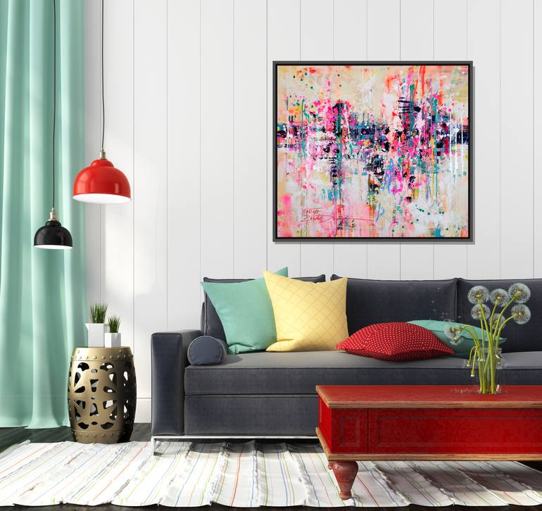 Original Impressionism Abstract Painting by Marta Zawadzka