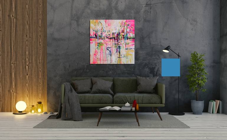 Original Pop Art Abstract Painting by Marta Zawadzka