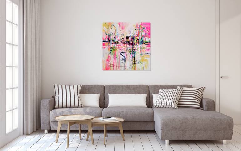 Original Pop Art Abstract Painting by Marta Zawadzka