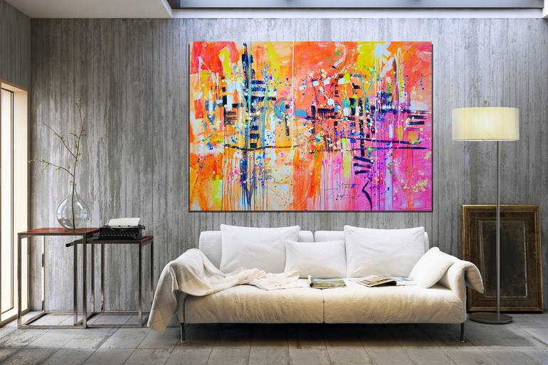 Original Street Art Abstract Painting by Marta Zawadzka