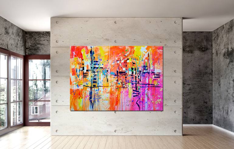 Original Street Art Abstract Painting by Marta Zawadzka