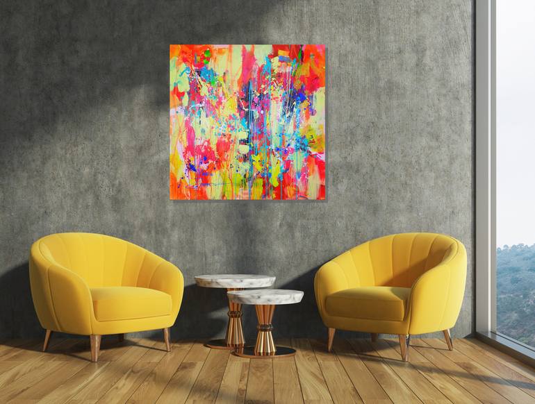 Original Pop Art Abstract Painting by Marta Zawadzka