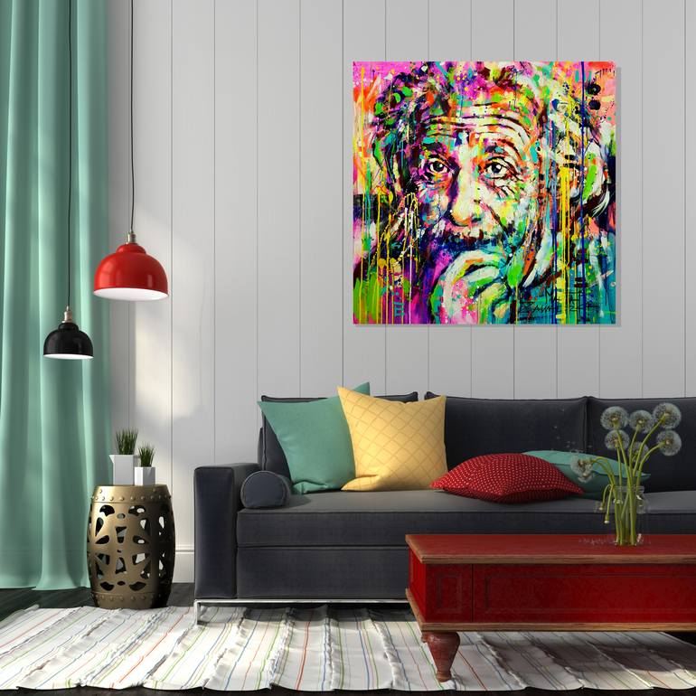 Original Abstract Pop Culture/Celebrity Painting by Marta Zawadzka