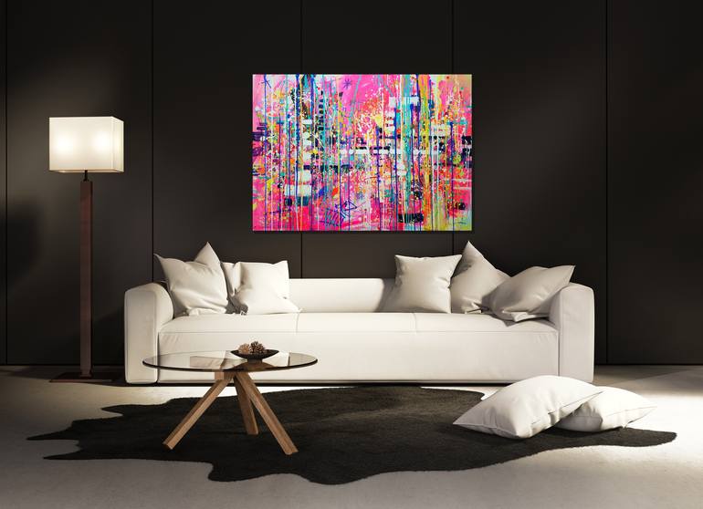 Original Impressionism Abstract Painting by Marta Zawadzka