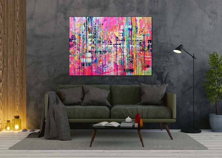 Original Impressionism Abstract Painting by Marta Zawadzka