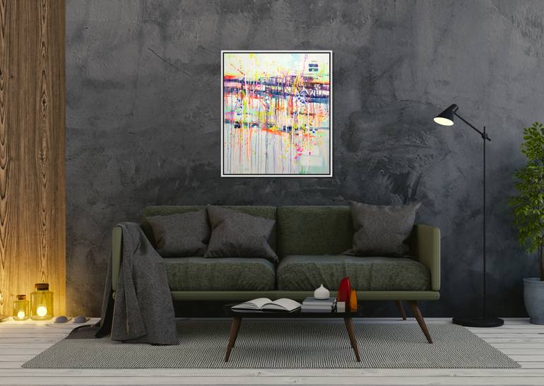 Original Pop Art Abstract Painting by Marta Zawadzka