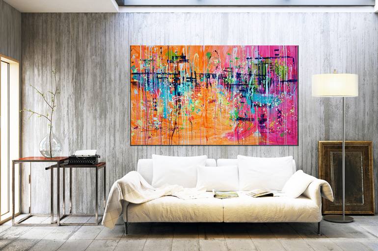 Original Impressionism Abstract Painting by Marta Zawadzka