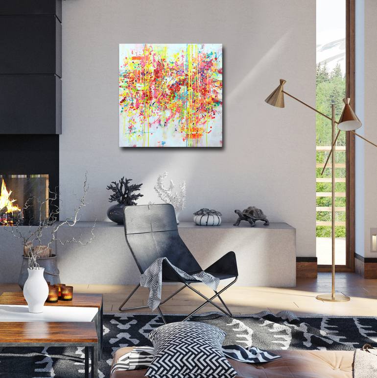 Original Impressionism Abstract Painting by Marta Zawadzka