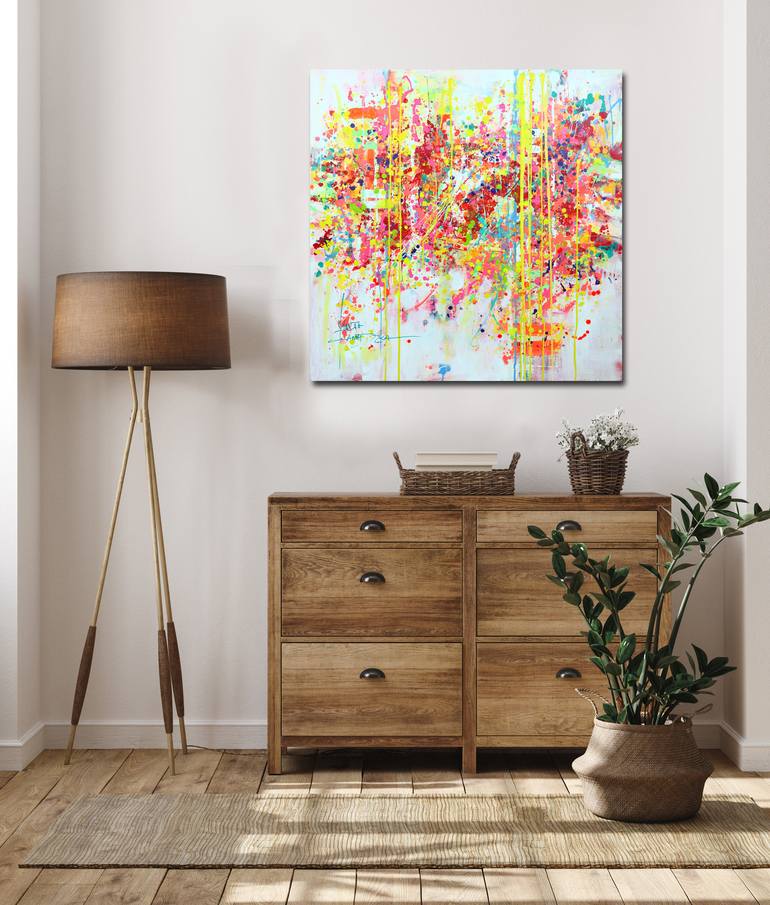 Original Impressionism Abstract Painting by Marta Zawadzka